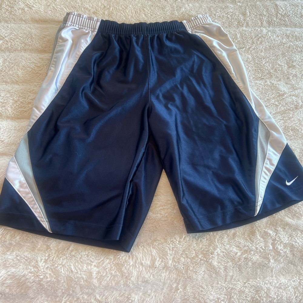 Nike Black and Silver Athletic Shorts